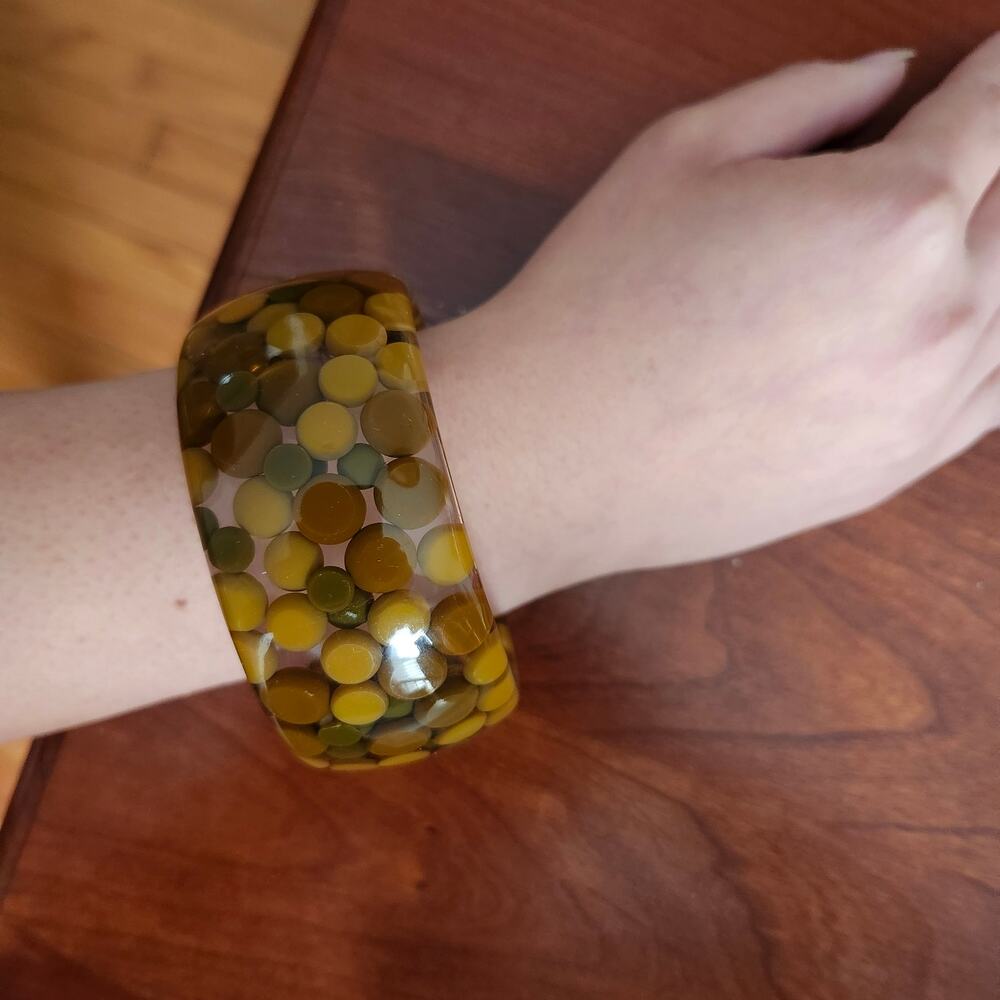 Jackie Brazil Petit Balls Spots Resin Bangle Bracelet